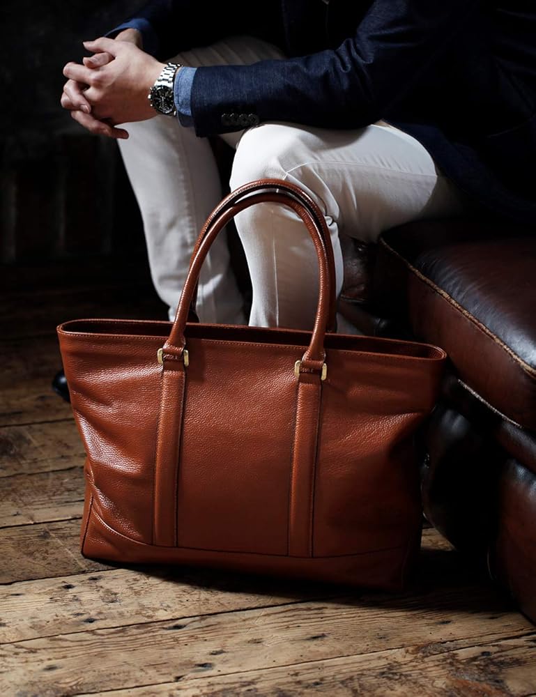 Amazon | [ゴールドメン] GOLDMEN トートバッグ ビジネスバッグ 本革